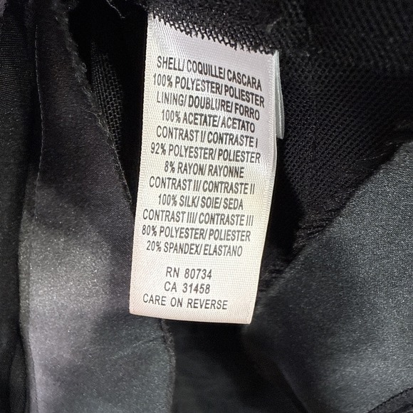 BCBG Max Azria Black Lace Overlay Tiered Ruffle Dress‎ Size 4 - Picture 8 of 11